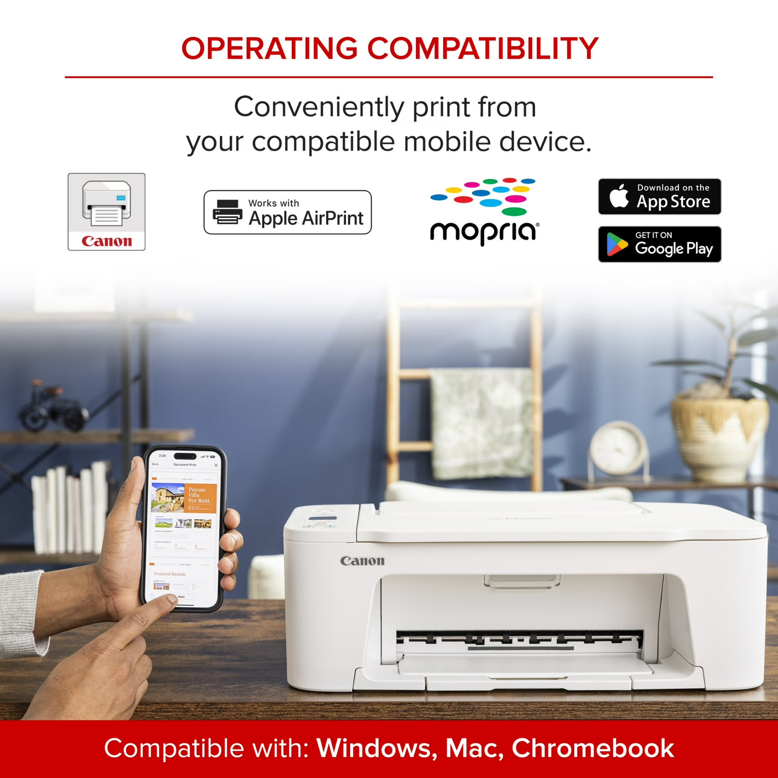 Canon PIXMA TS3722 Wireless All-in-One Inkjet Printer Home Office Fast Ship USA