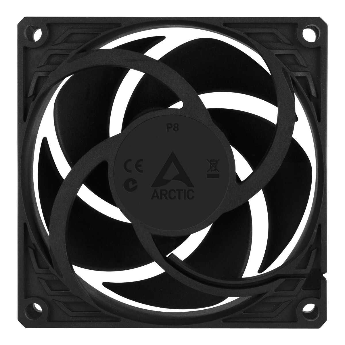 ARCTIC P8 – 80 mm Case Fan, Pressure-Optimised, Very quite motor – Black