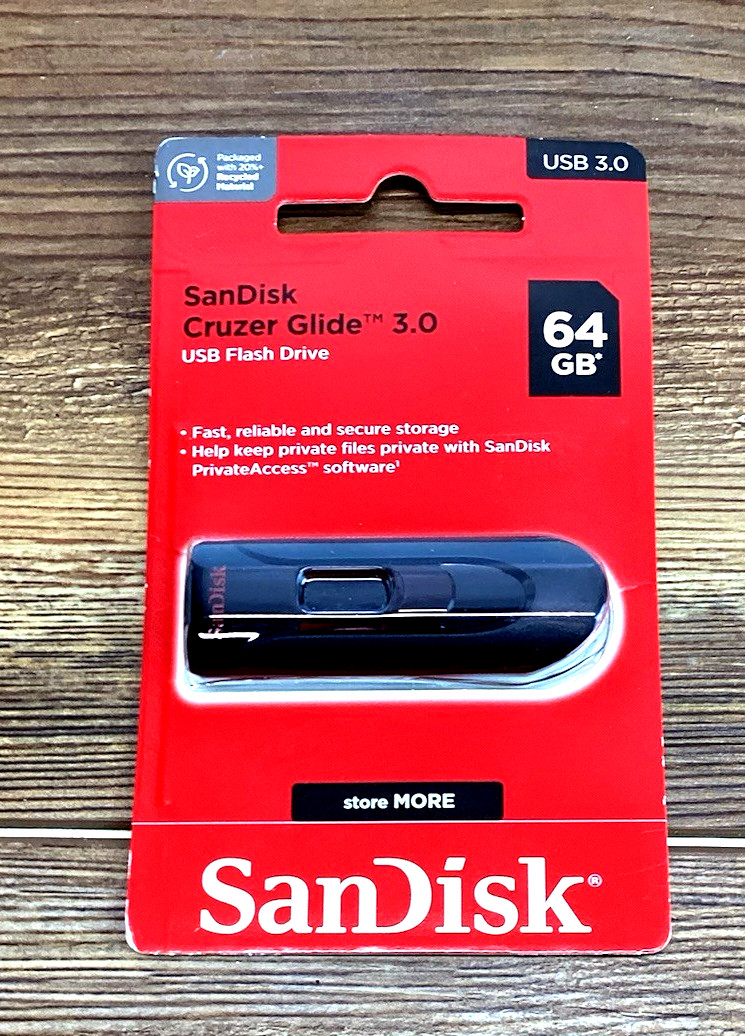 SanDisk Cruzer Glide 64GB USB 3.0 Flash Drive SDCZ600-064G NEW Sealed