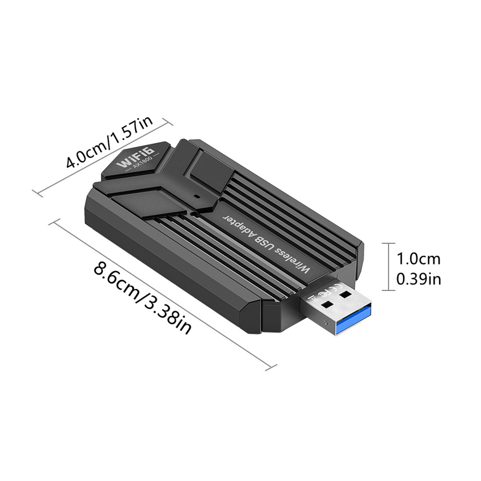 WiFi 6 USB Network Adapter AX1800 for Computer Desktop with Rotatable Antenna