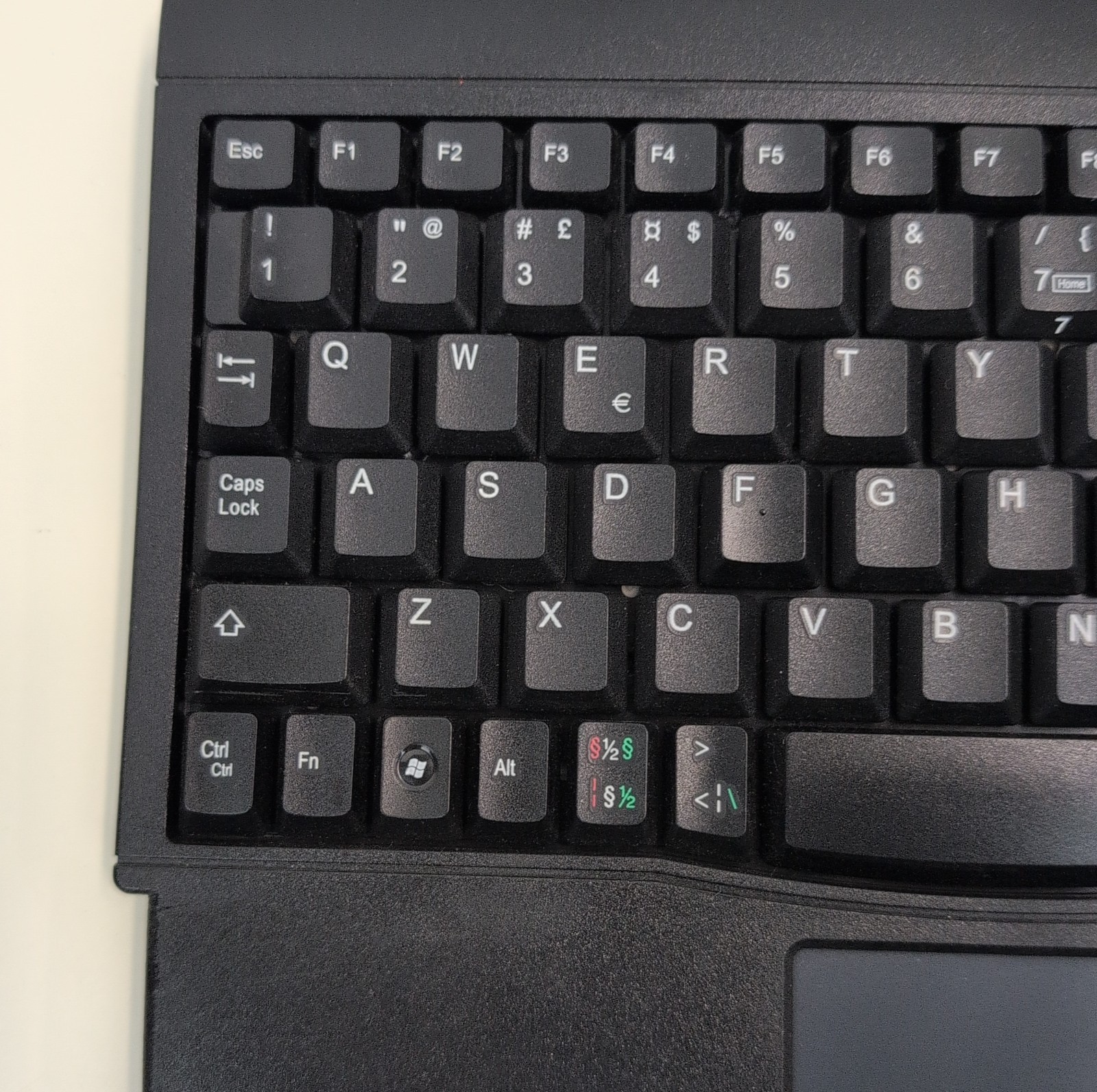 SolidTek ACK-540U USB Keyboard with Touchpad Compact Industrial PC Laptop Black