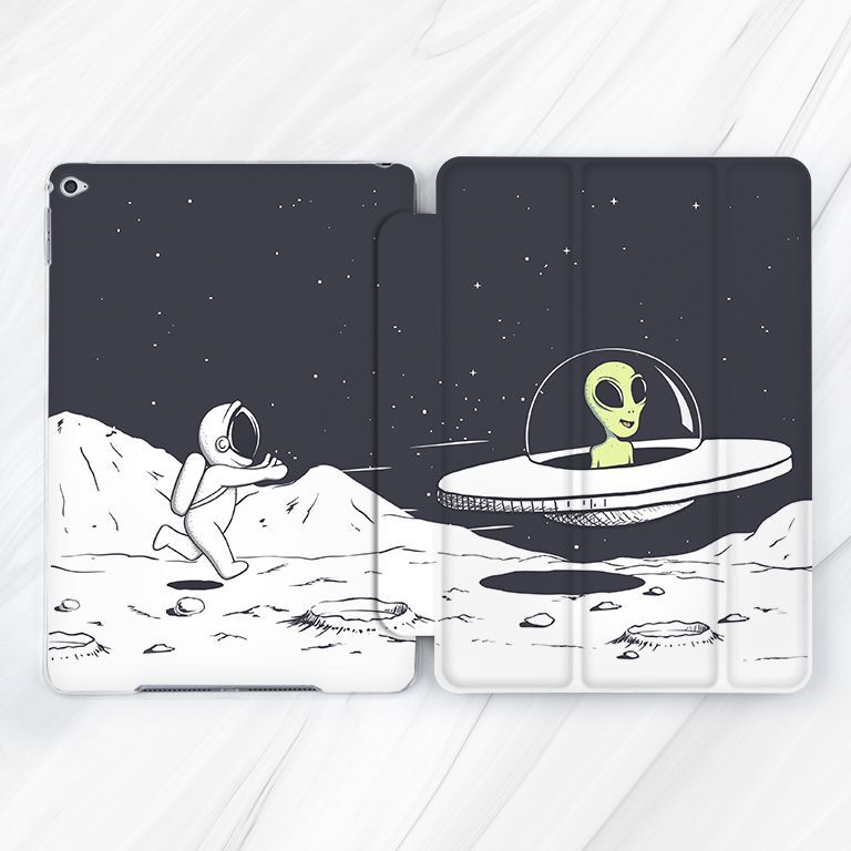Alien Ufo Astronaut Moon Case For iPad 10.2 Air 3 4 5 Pro 9.7 10.5 11 12.9 Mini
