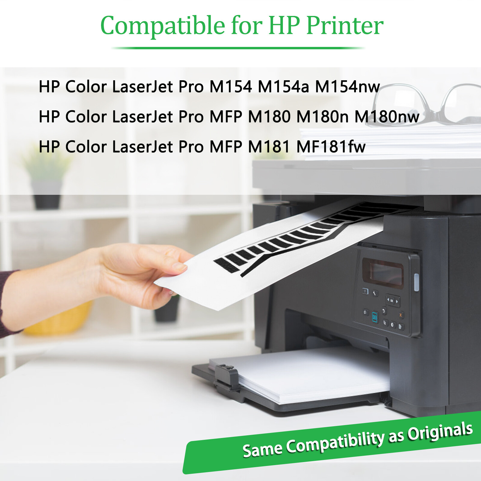 Black Toner Fits for HP 204A LaserJet Pro MFP M154 M154a M180 M180n M181 CF510A