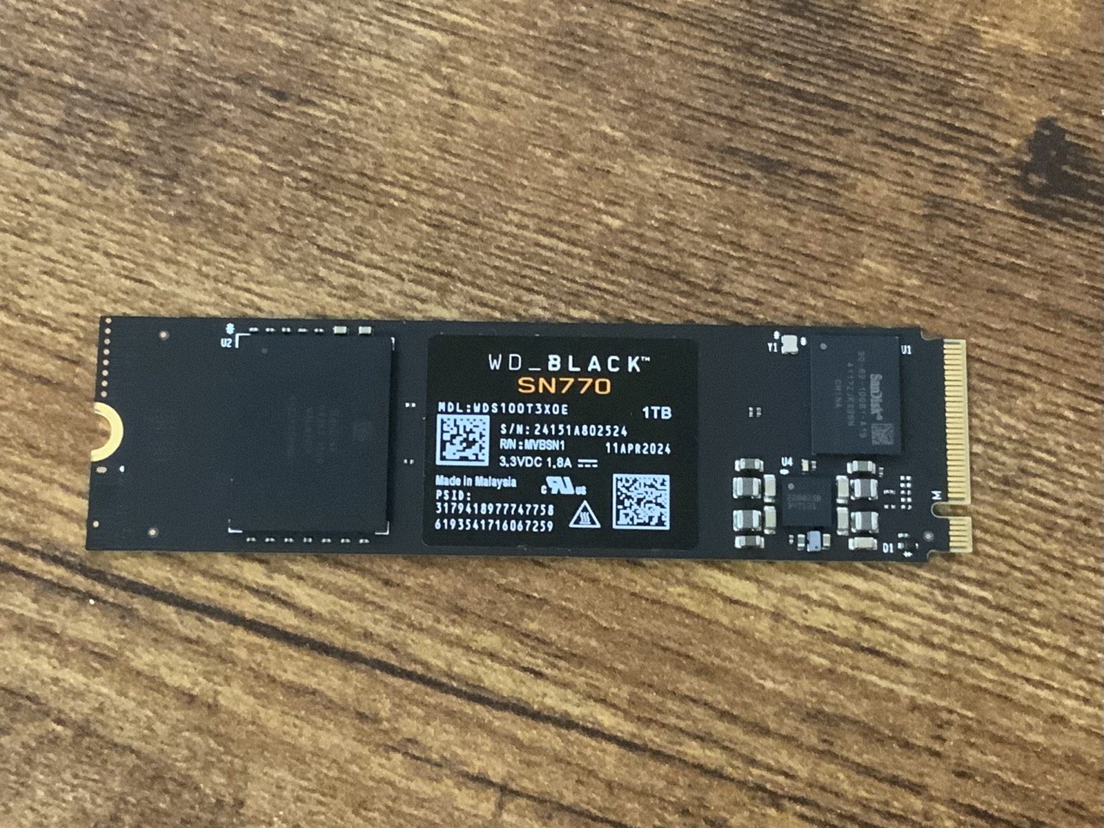 WD Black SN 770 1TB NVMe SSD PCIe Gen 4×4 Storage Drive 99%