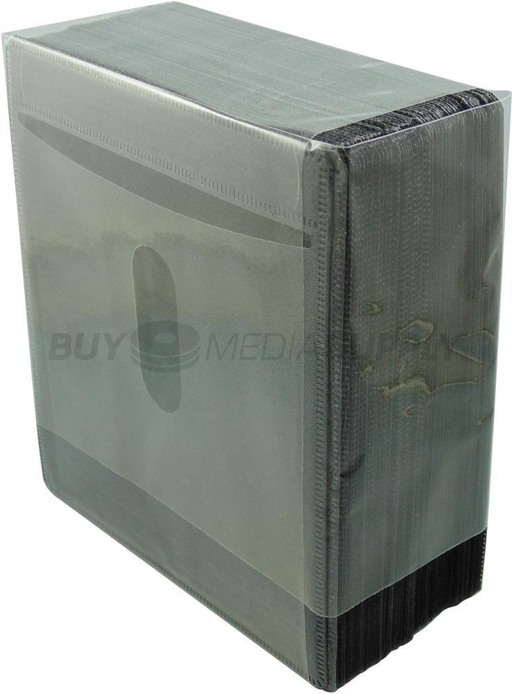 Non woven Black Color Plastic Sleeve CD/DVD Double-sided Lot