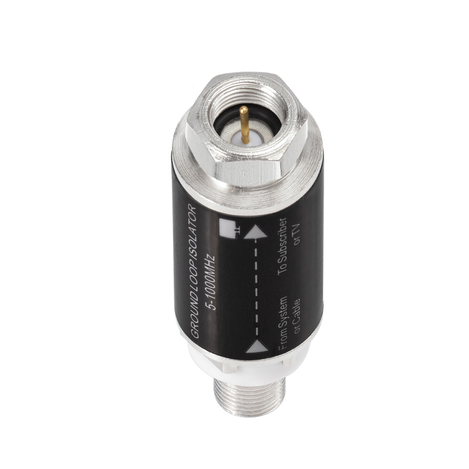 F Type 75 ohm Ground Loop Noise Filter Isolator 5-1000MHz Isolation Transformer