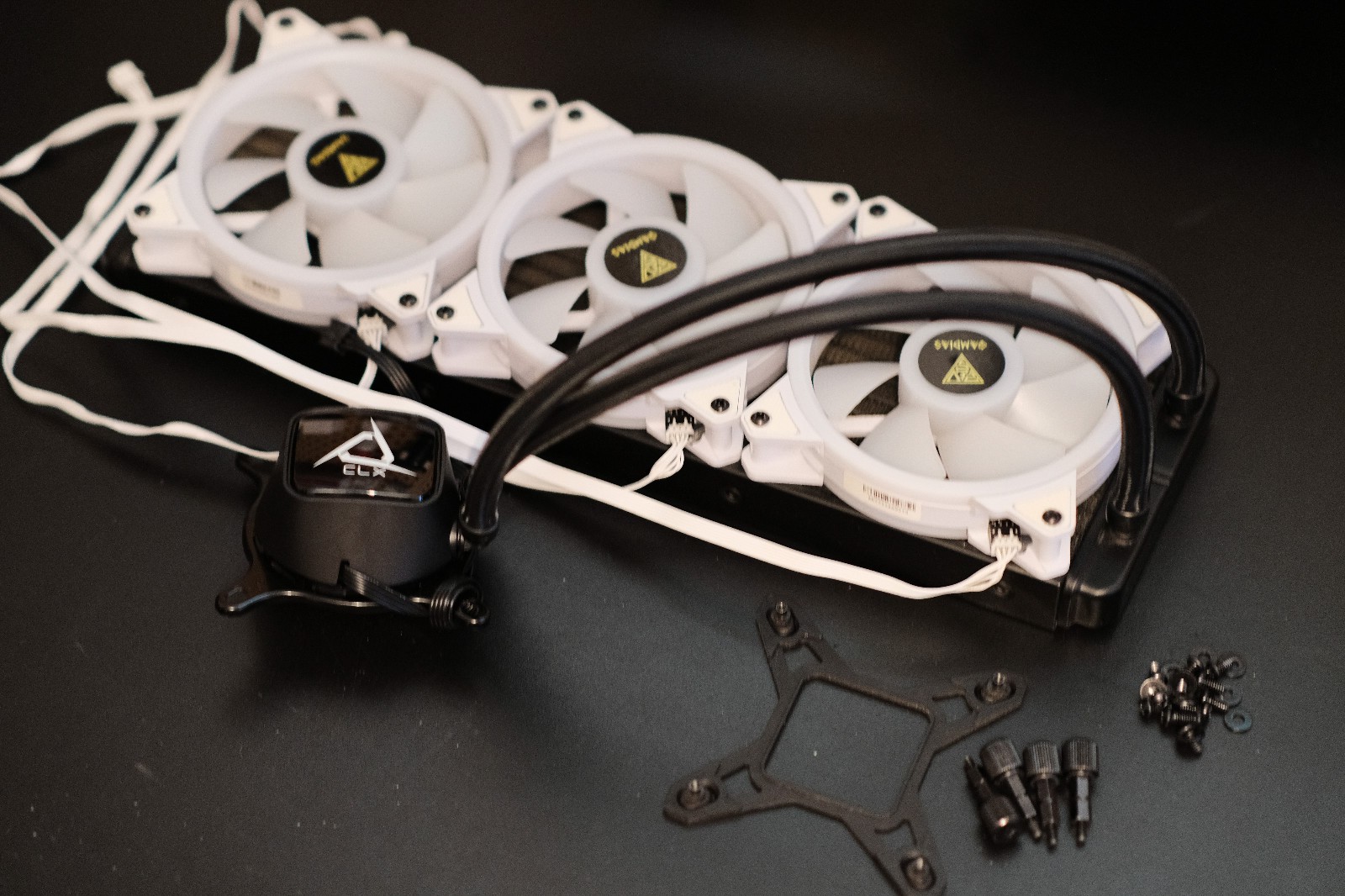 CLX Asetek 360mm AIO CPU Cooler with RGB fans – with LGA 1700 mounting hardware