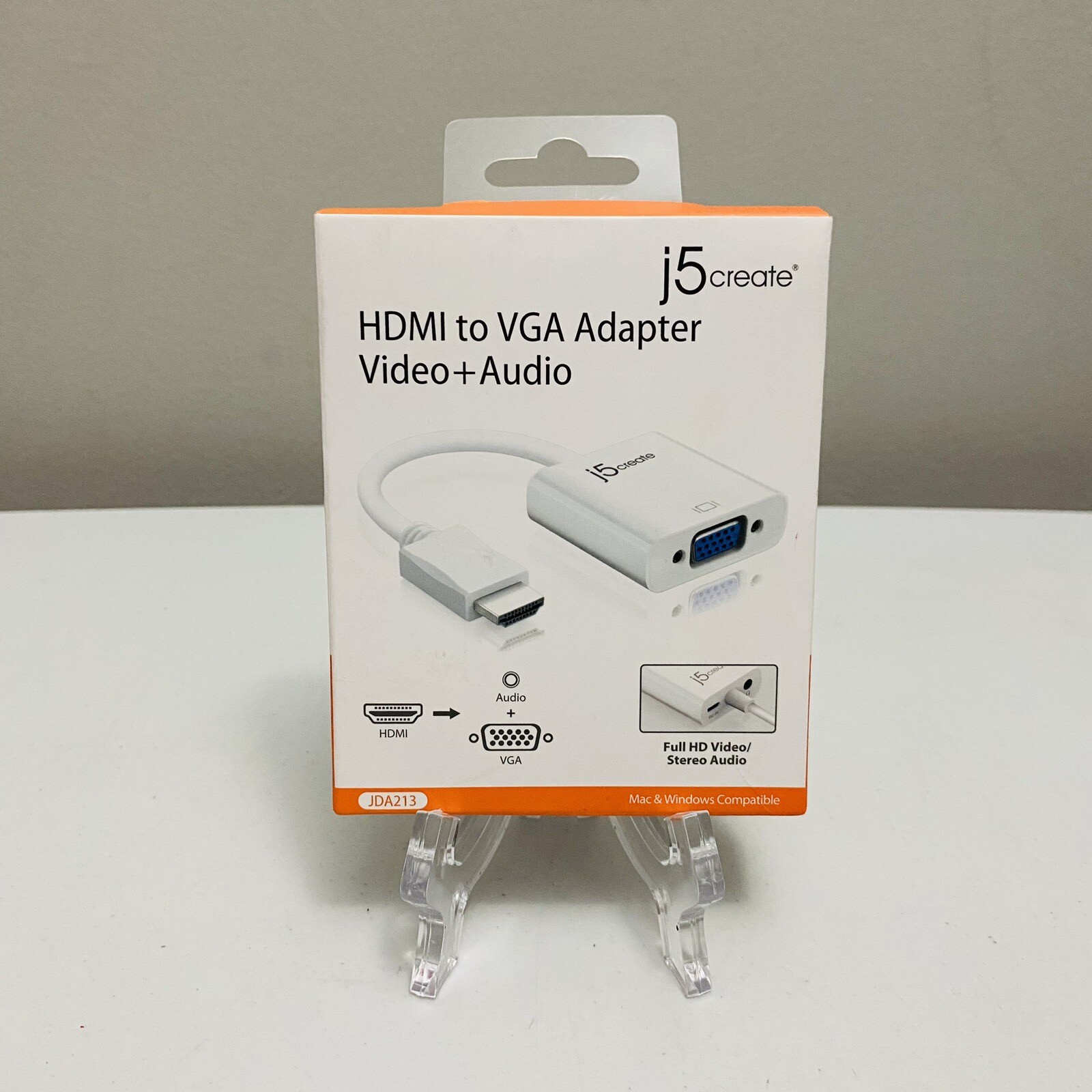 J5 Create HDMI to VGA Adapter Plug and Play w/ Full HD Video/Stereo Audio JDA213