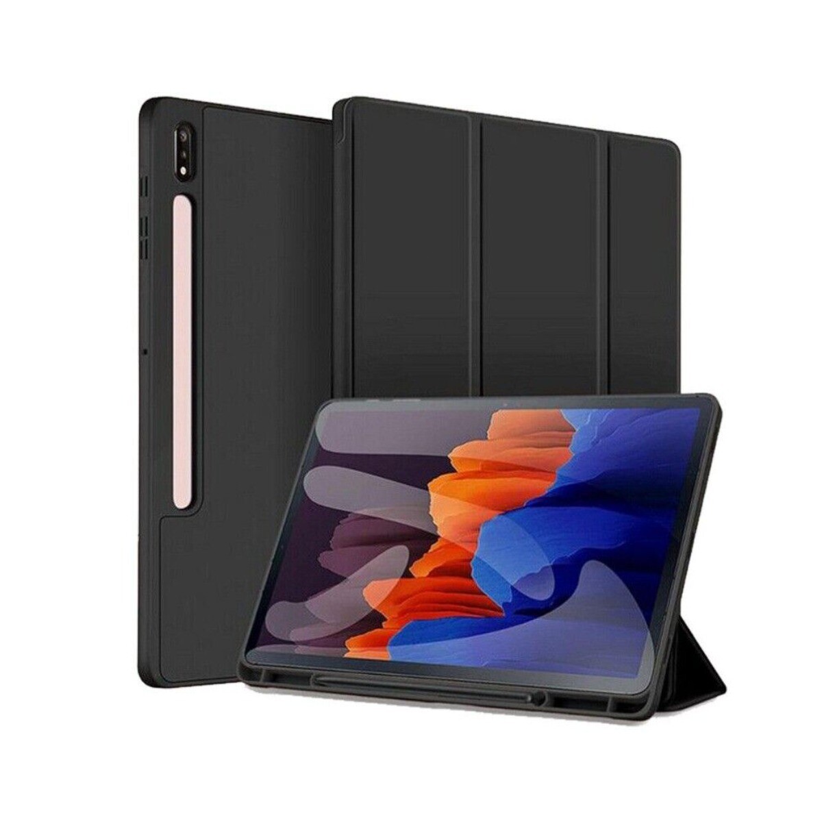 For Samsung Galaxy Tab S7+ 12.4″2020 (T970) Smart Case Cover w Auto Sleep/Wake