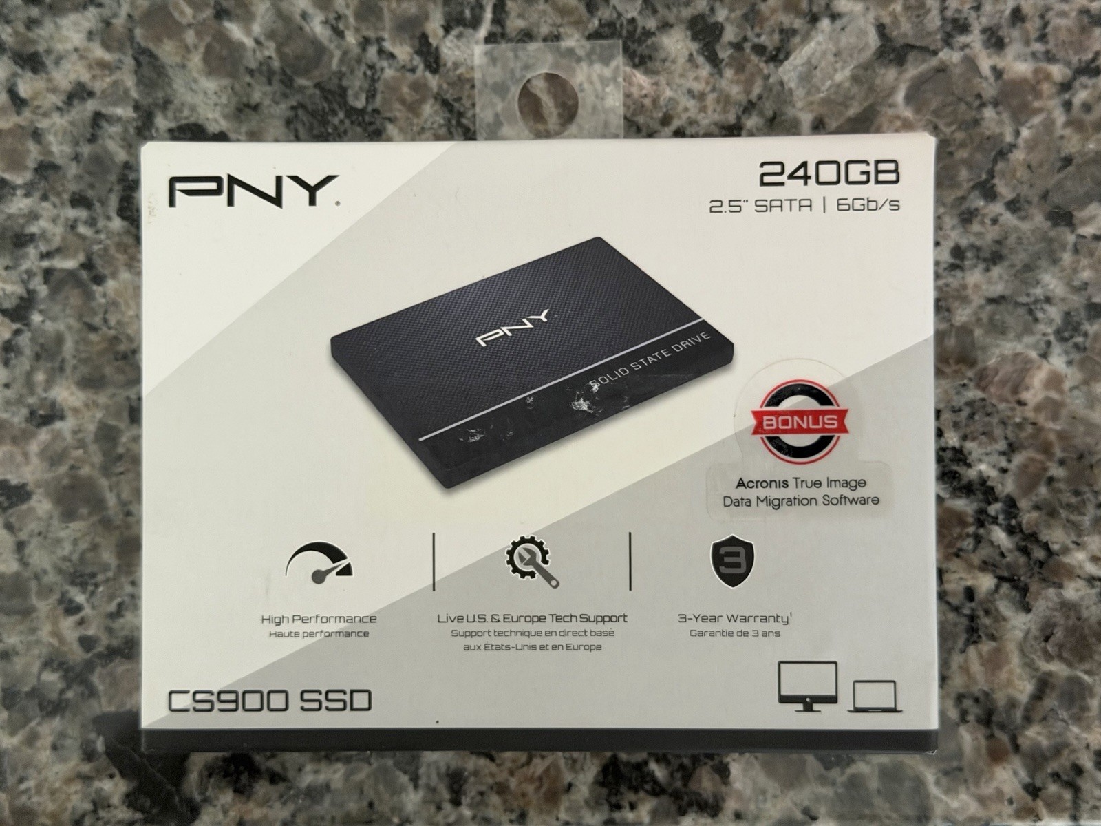 PNY CS900 240GB 2.5″ SATA I 6Gb/s Internal SSD w/ Acronis True Image