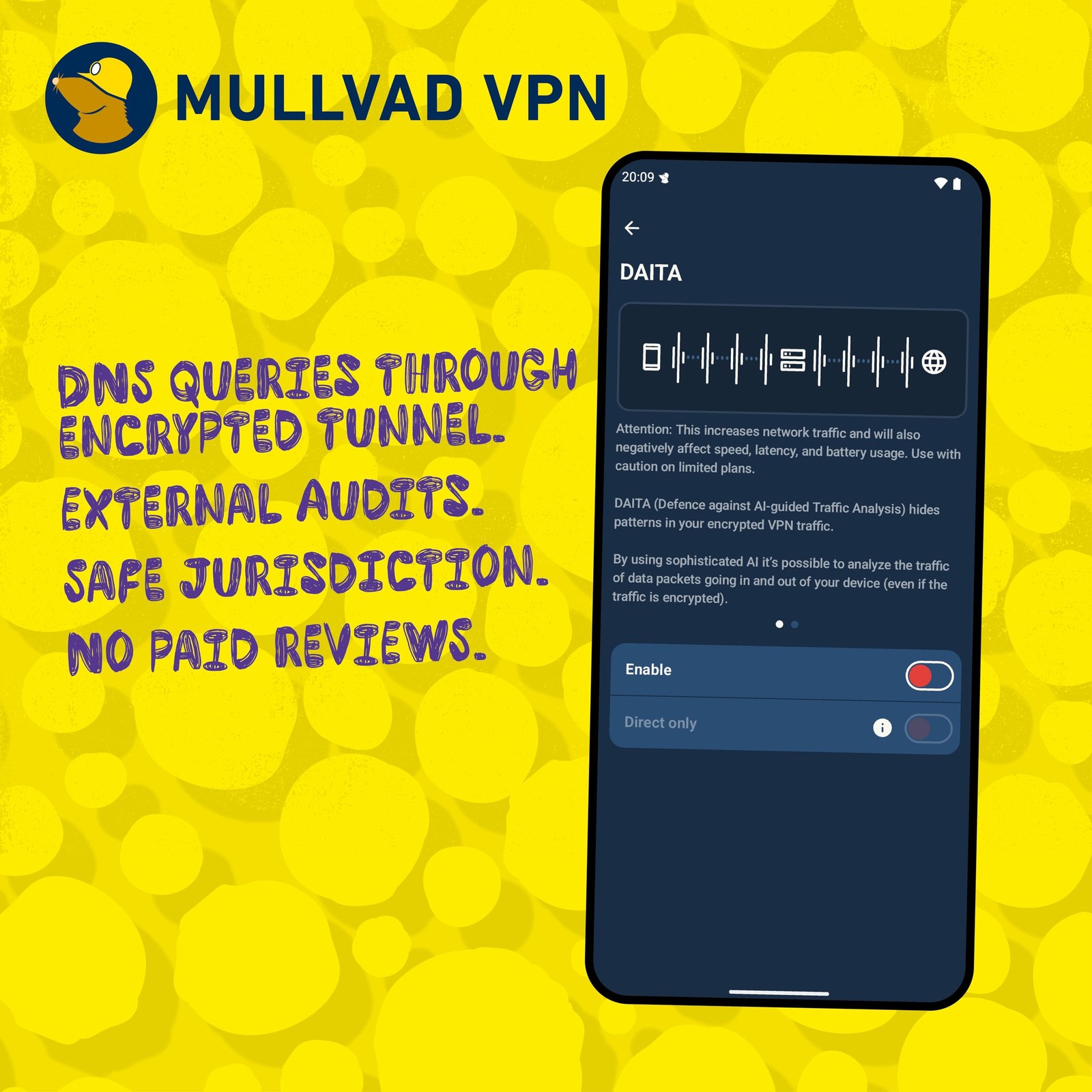 Mullvad VPN | 12 Months for 5 Devices | No-Log Security 12 Months, Blue