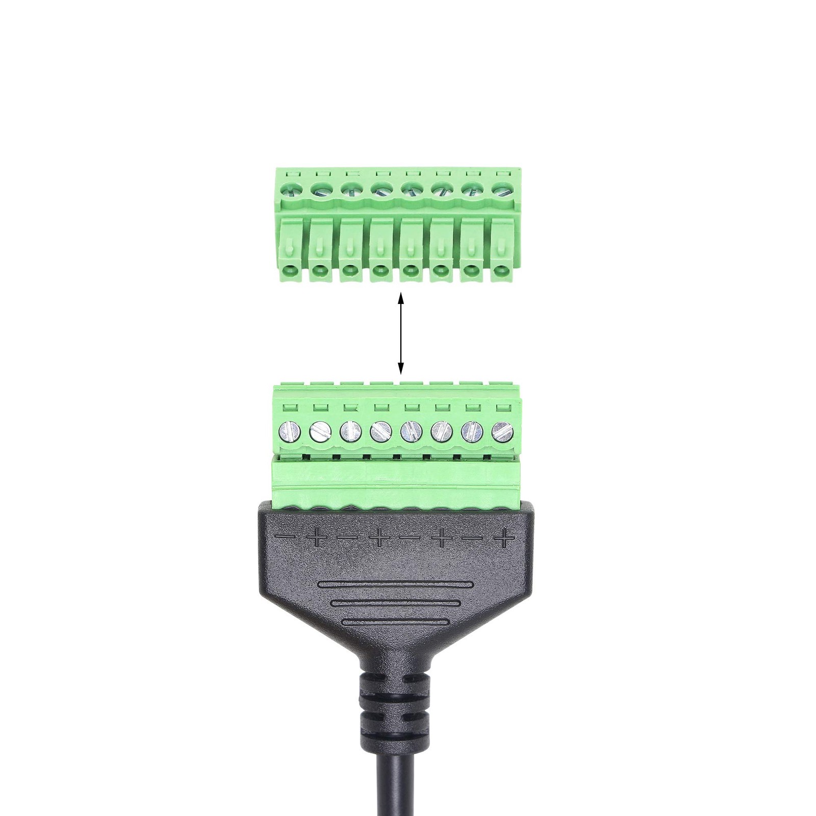 Ethernet RJ45 Male Plug to 8 Pin Screw Terminal Block Connector for Cat7 Cat6…