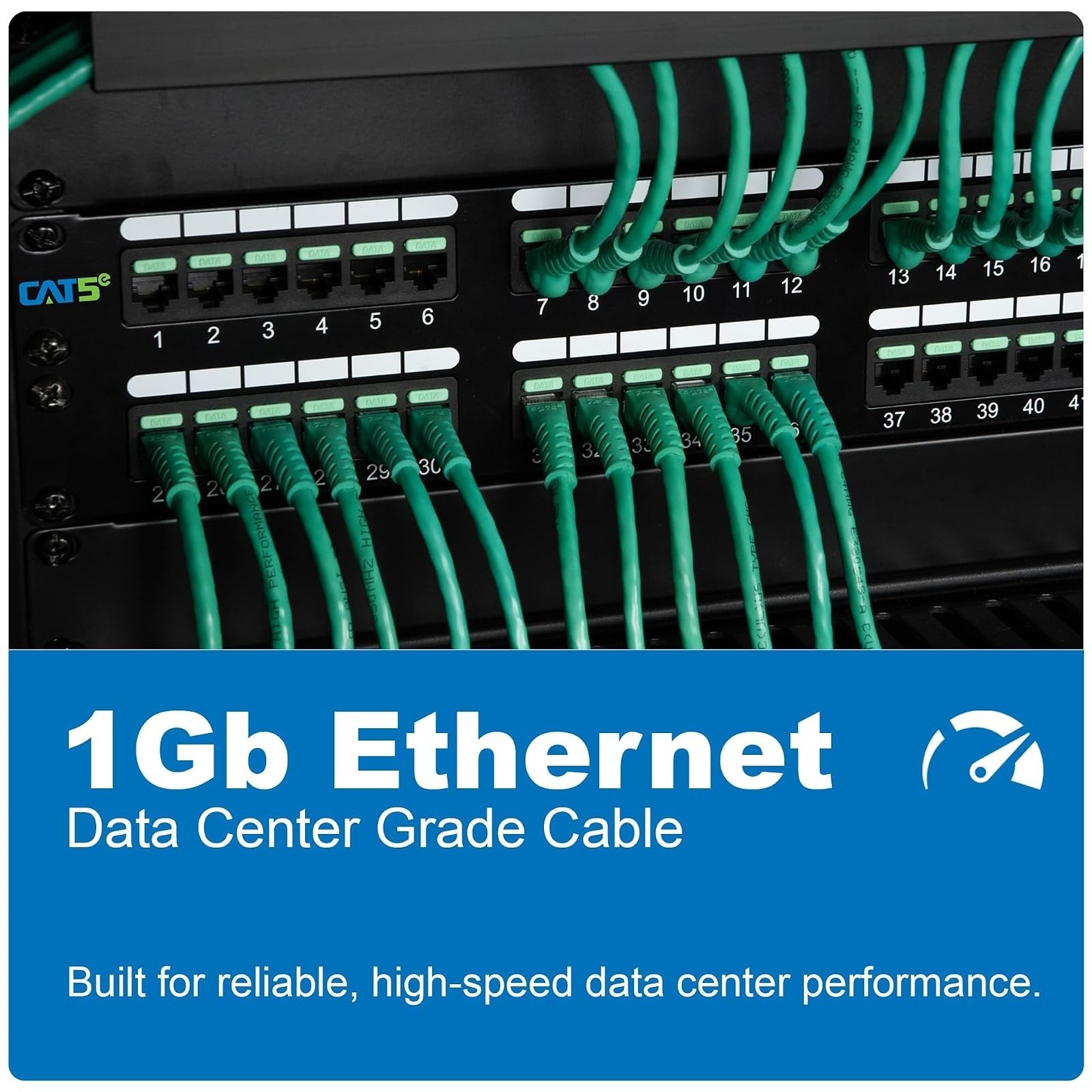 ICC Cat5e Ethernet Patch Cord 25FT 5-Pack Snagless Red Cable