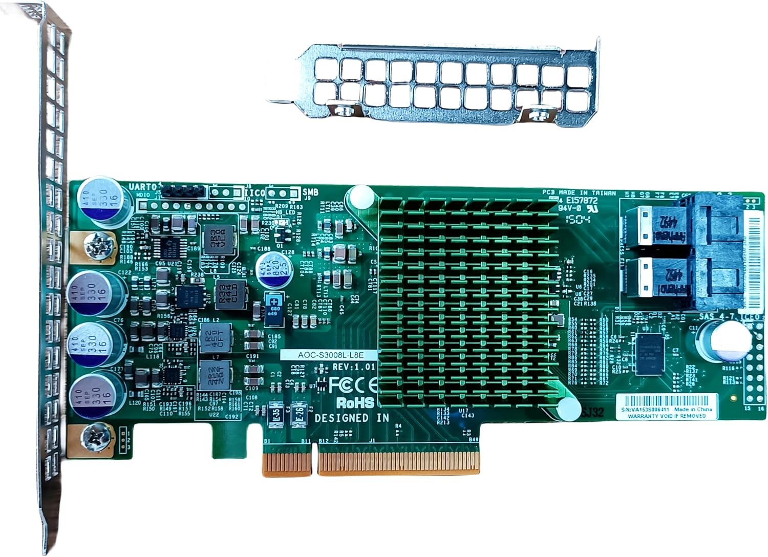 9300-8i LSI3008 AOC-S3008L-L8E HBA 8-Port 12Gb PCIe 3.0 IT Mode Host Bus Adapter