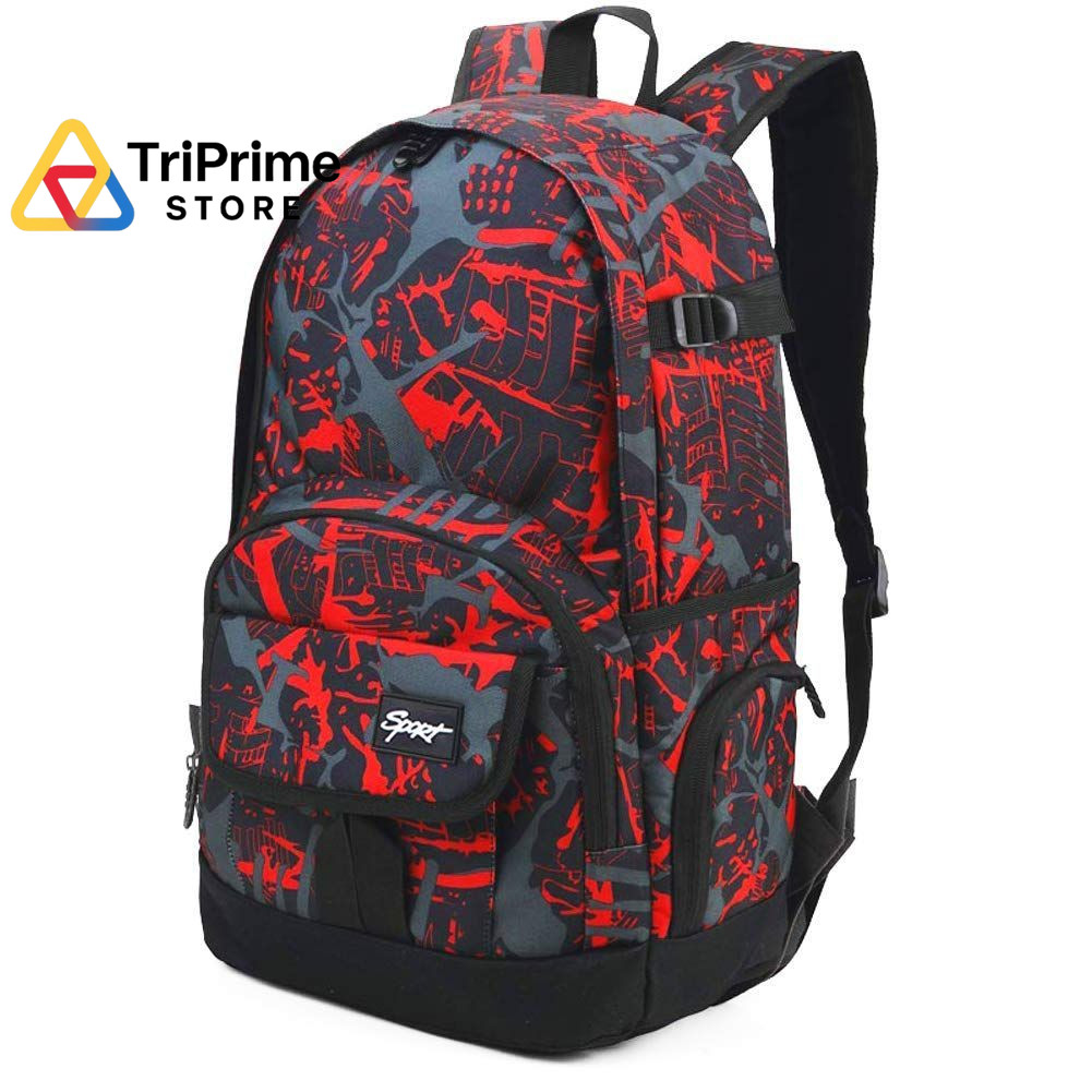 rickyh style School Backpack Travel Bag for Men & Women One Size, New Red