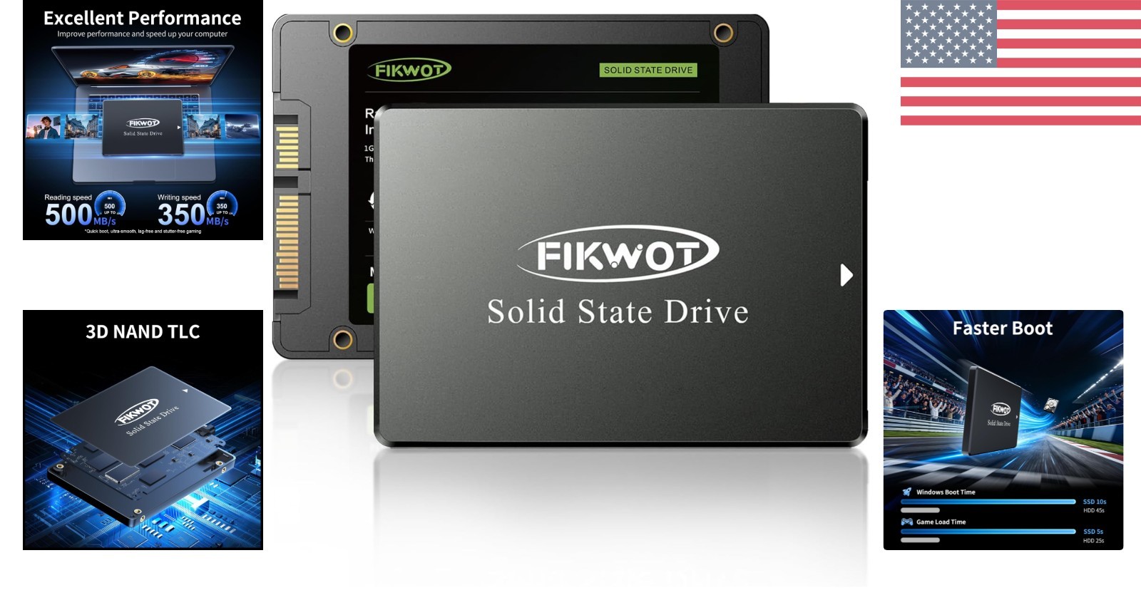 FS810 256GB 2.5” SATA III SSD – Up to 560MB/s Internal Solid State Drive