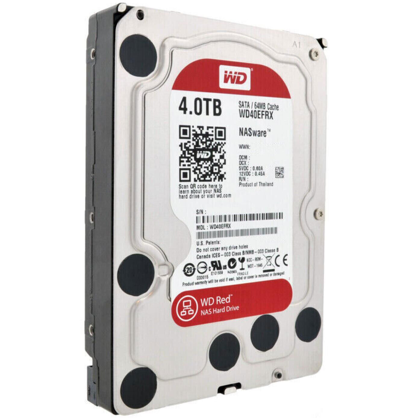 Western Digital Red WD40EFRX 4TB 3.5″ 5400RPM Internal NASware HDD Hard Disk