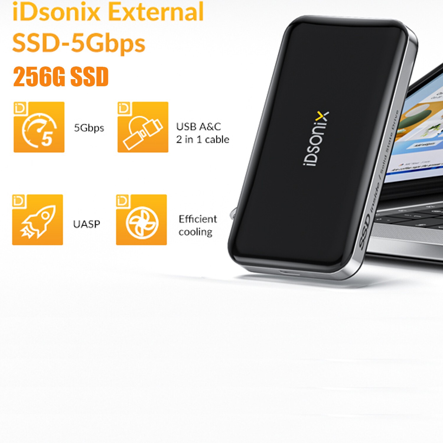 256GB-1TB Extreme Portable SSD External Solid State Drive for Laptop Game Black