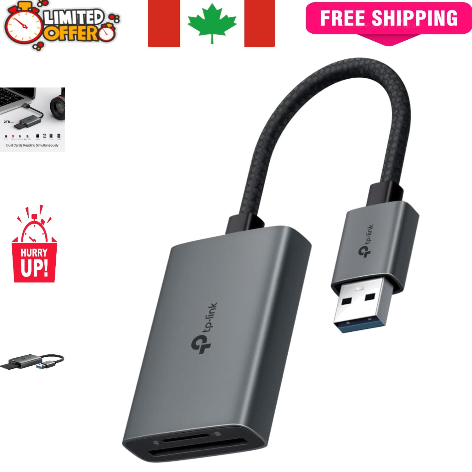 Lightweight USB 3.0 Card Reader for SD & microSD – Fast 200MB/s, Durable Design