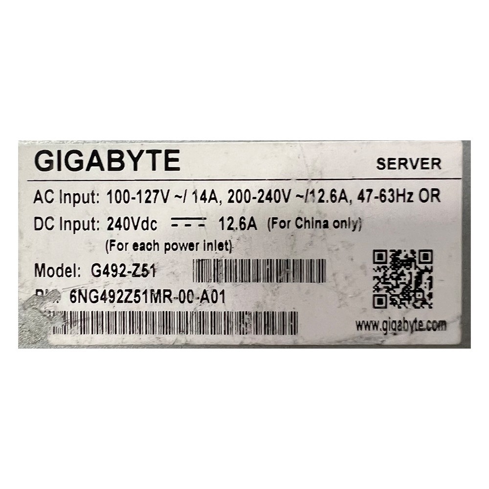 Gigabyte G492-Z51 4U 12-Bay DDR4 AMD SP3 GPU Server 2×7352 48-Core CTO