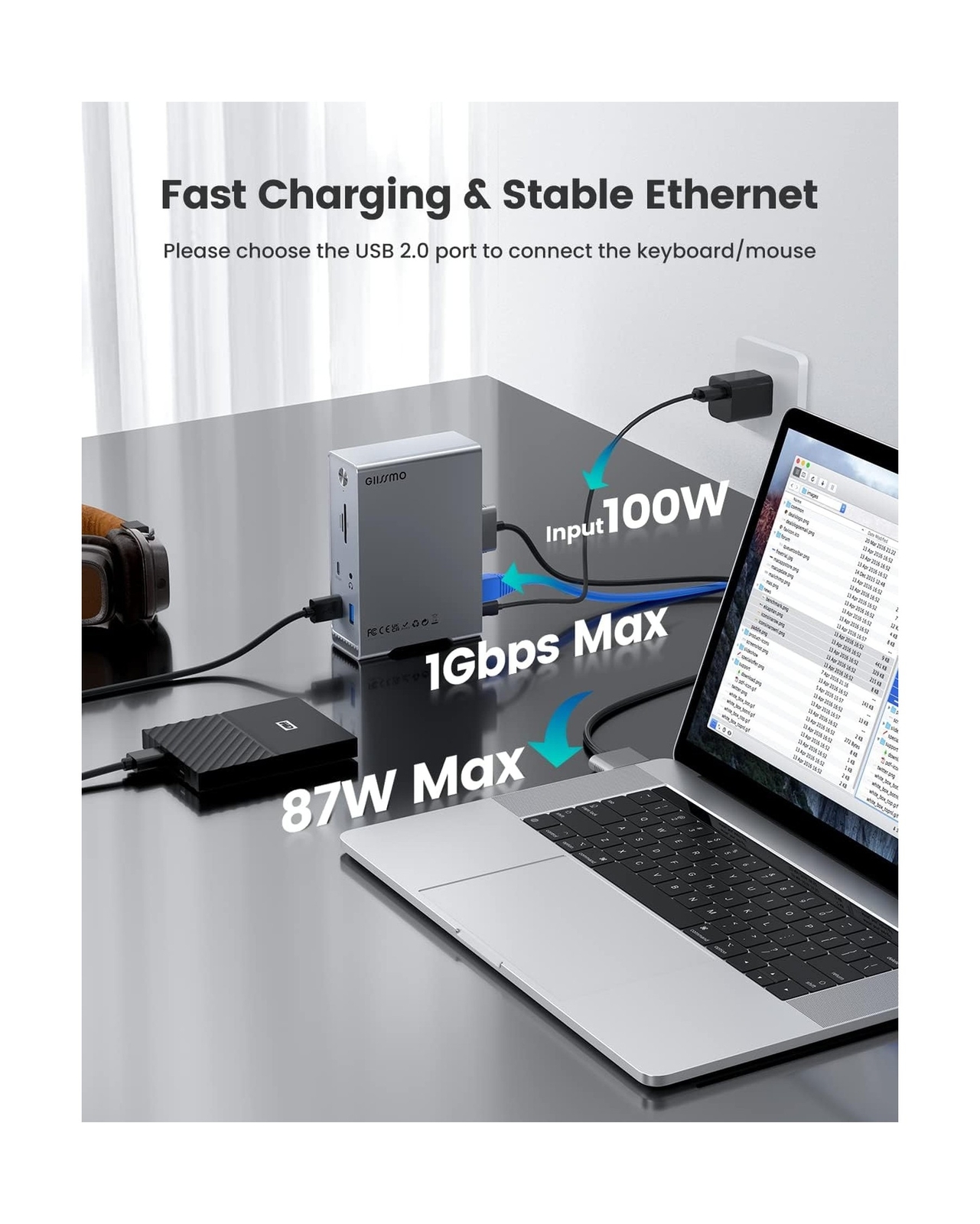 MacBook Pro Docking Station, 14-in-2 Dual USB C Docking Station Dual Monitor …