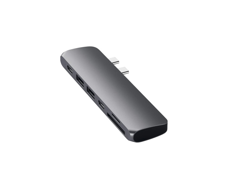New Satechi Aluminum Type-C Pro Hub Adapter ST-CMBPM Space Grey