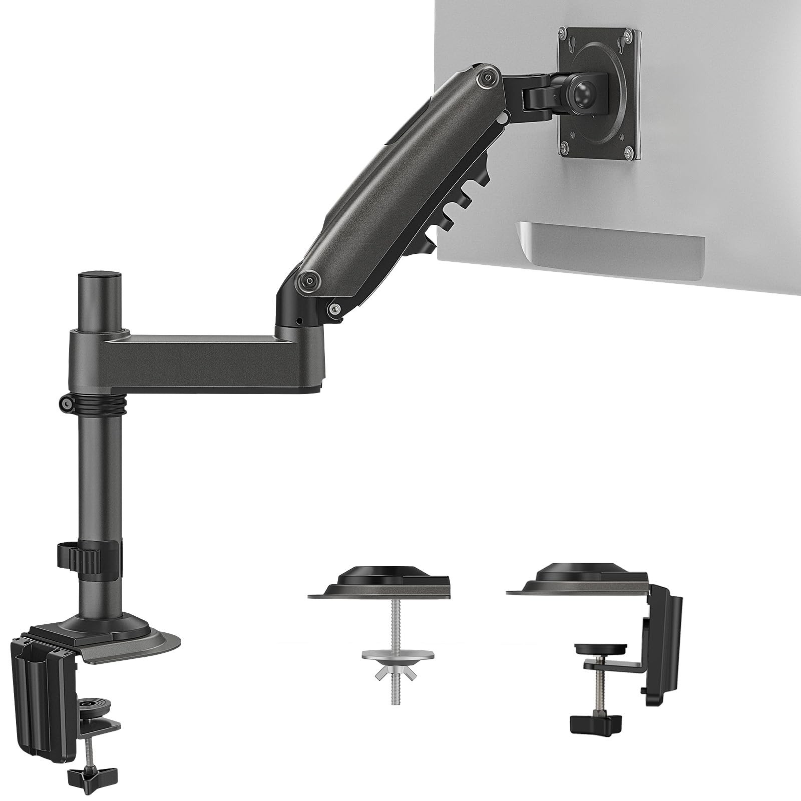 Monitor Arm for 13-34″ Screens, Holds 19.8lb, 22.44″ Height – Full Motion Desk
