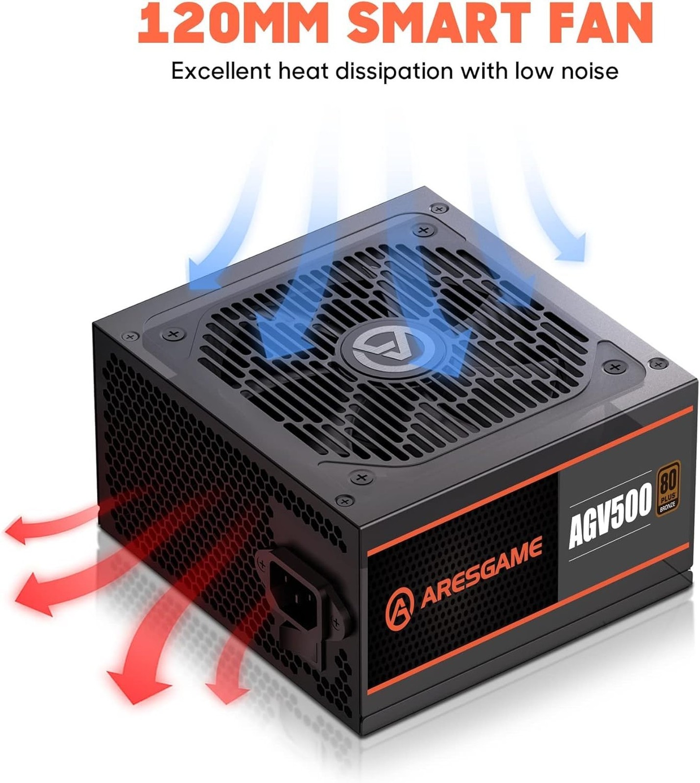 AGV Series 500W Power Supply, 80 Plus Bronze Certified, Non Modular Power Sup…