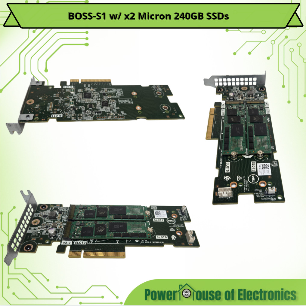 Dell BOSS-S1 RAID Controller w/ x2 240GB SSDs – Half-Height – 07HYY4