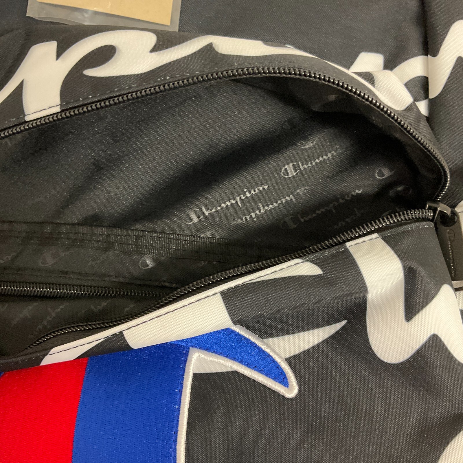 Champion Backpack Supercize Black White Fits 15 Inch Laptop One Size