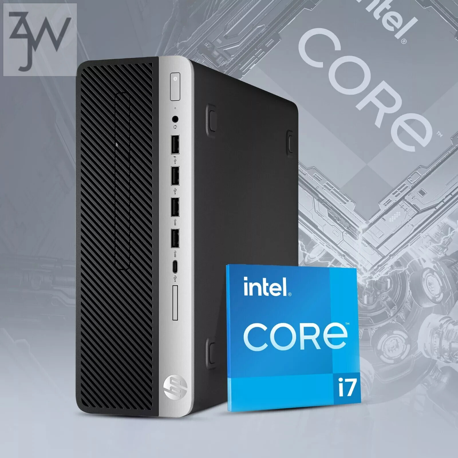 HP Desktop Computer PC i7, up to 64GB RAM 4TB SSD, 24″ LCDs, Windows 11/10 Pro