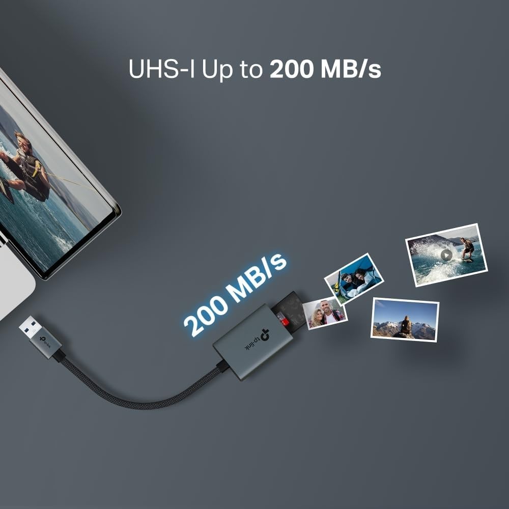 Lightweight USB 3.0 Card Reader for SD & microSD – Fast 200MB/s, Durable Design