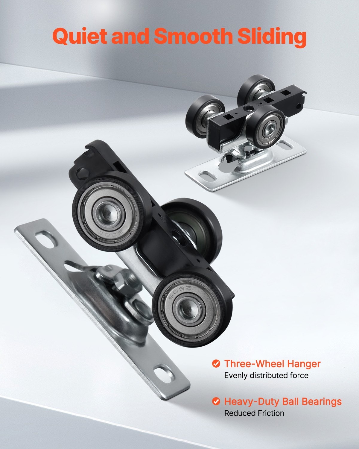 Sliding Pocket Door Hardware Track Kit, 4.73 ft Heavy Duty Pocket Door Hardware