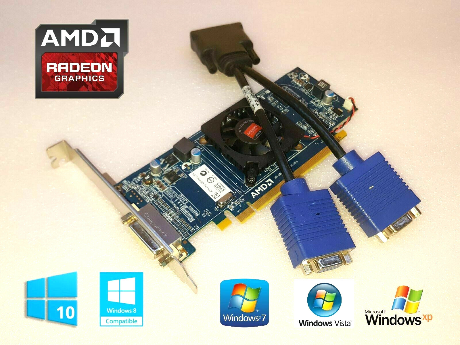 HP Pavilion a1530n a1512x a1542n a1550y a1560n Tower Dual VGA Monitor Video Card