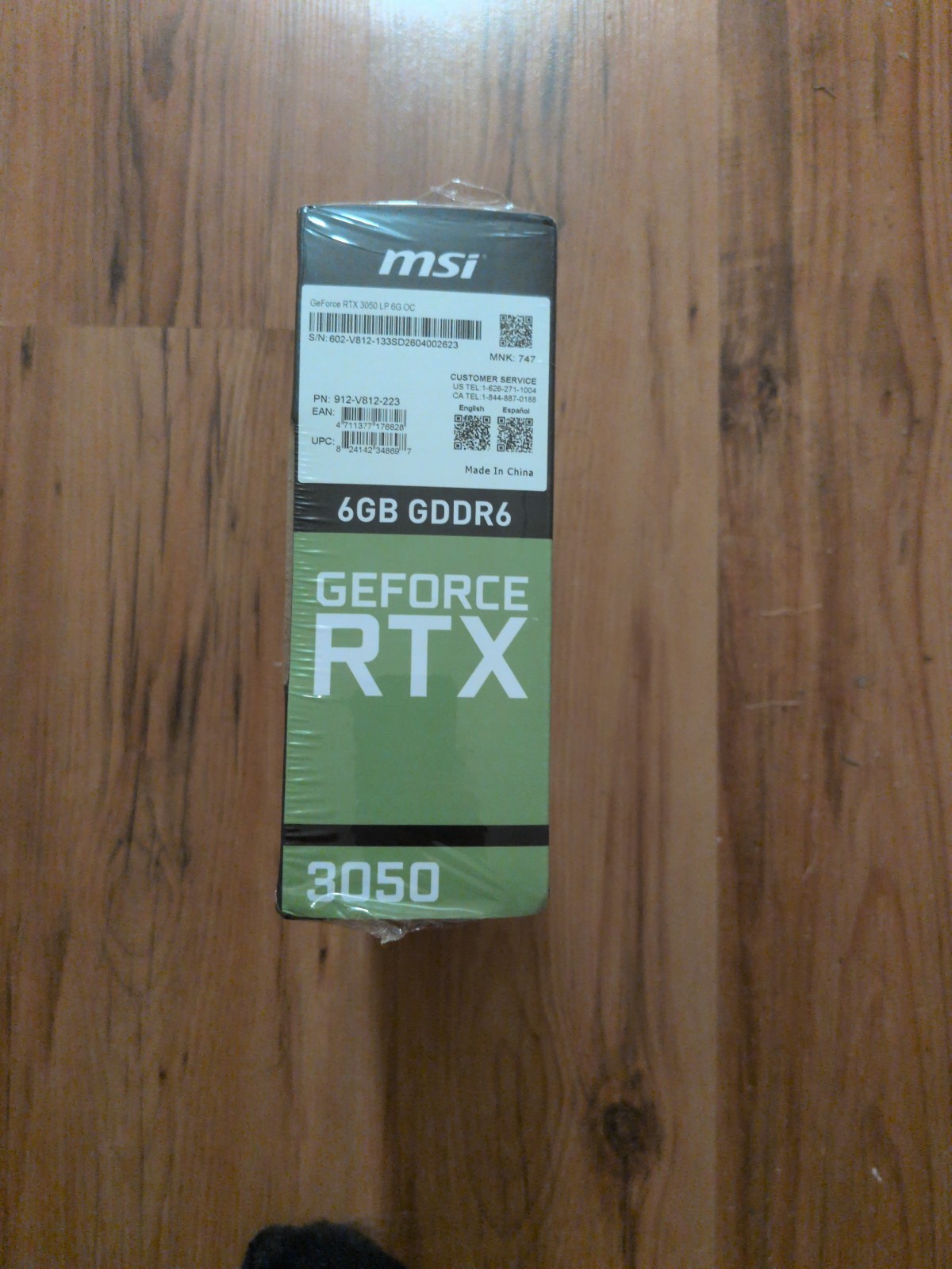 MSI GeForce RTX 3050 LP 6G OC GPU 6 GB GDDR6 Low-profile nVidia NEVER INSTALLED