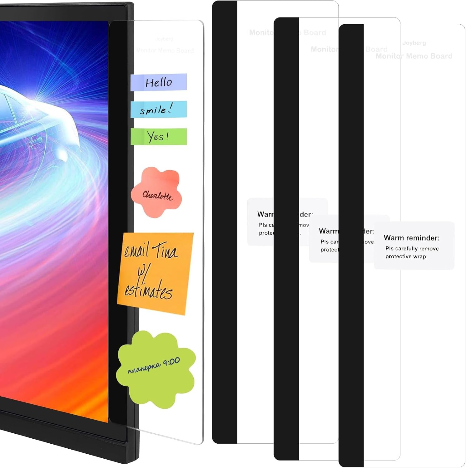 3PCS Monitor Memo Board, Memo Board for Computer Monitor, Monitor Memo Board …
