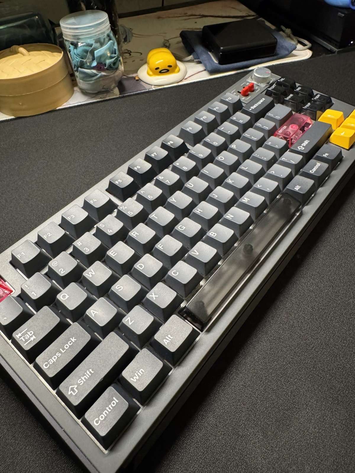 NuPhy WH80 Wireless Magnetic Gaming Keyboard HE 80% Black Open Box Dot Keycaps