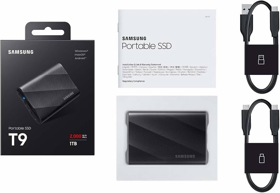 Samsung T9 Portable 2TB 2000MB/s SSD – (MU-PG2T0B/AM) NIB Factory Seal Free Ship