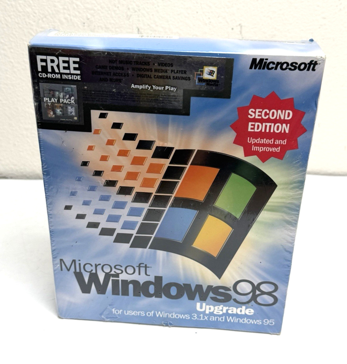 Microsoft Windows 98 Second Edition Upgrade Original Factory Sealed