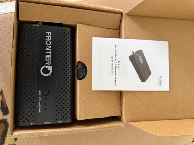 Frontier FCA 252 Bonded MoCA 2.5 Ethernet Adapter……..