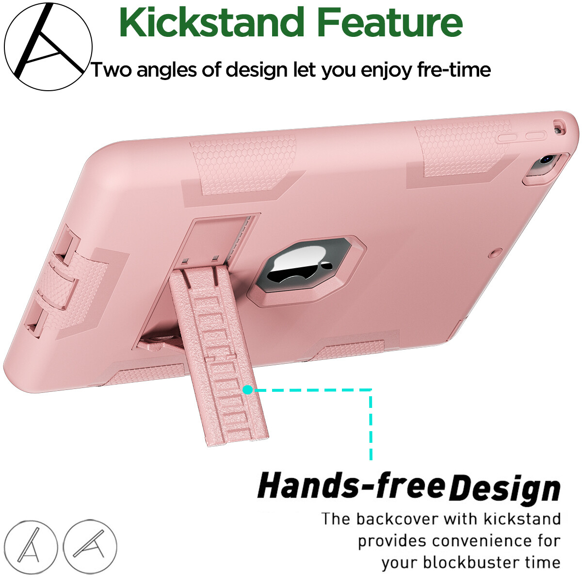For iPad 5th 6th Generation Case Shockproof Heavy Duty Cover + Screen Protector