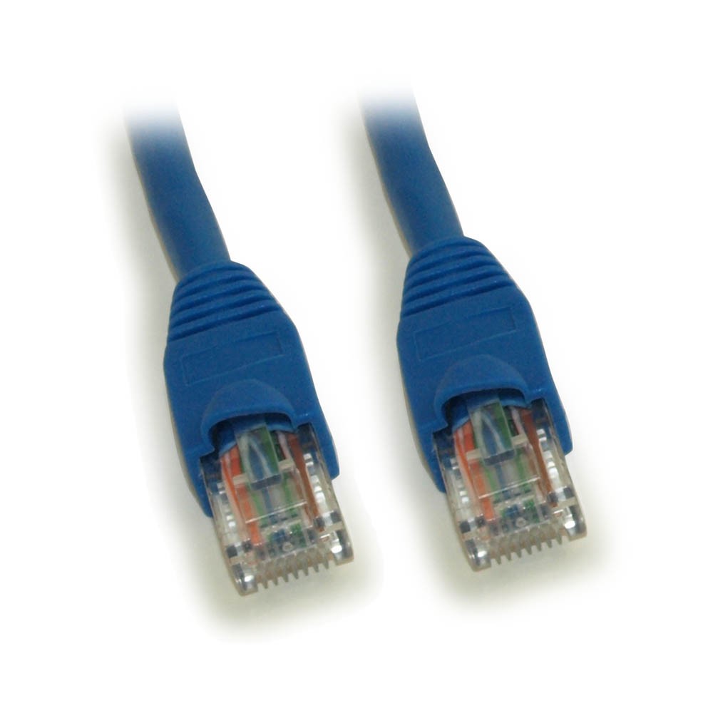 20ft Cat6 Ethernet RJ45 Patch Cable Stranded Snagless Booted BLUE