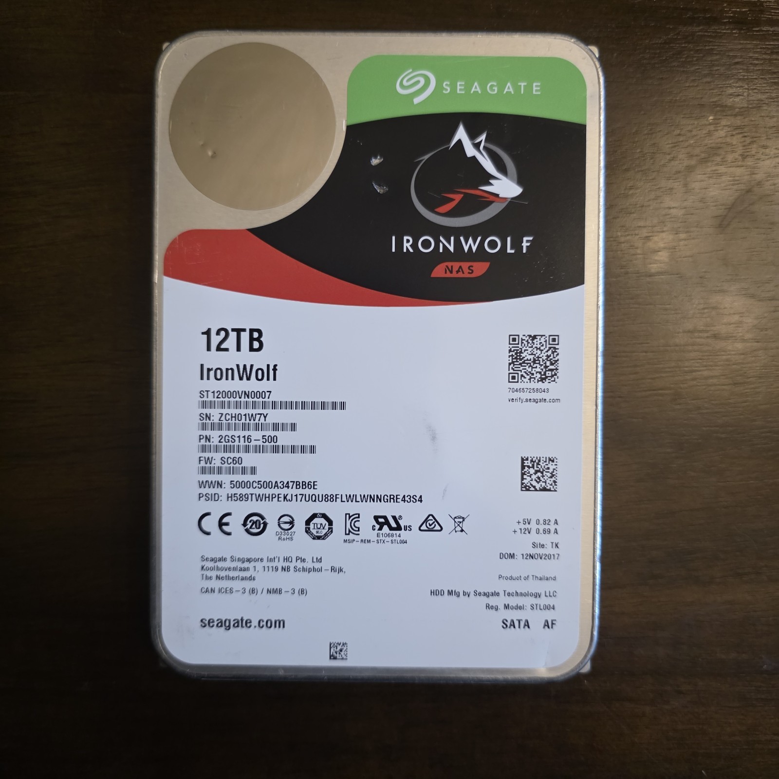 Seagate IronWolf 12TB ST12000VN0008/0007 SATA HDD PARTS REPAIR
