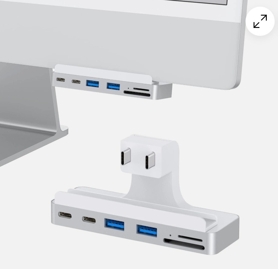6-in-1 USB C Hub for iMac 24 inch M1/M3/M4, USB Adapter Multiport with Type-C…