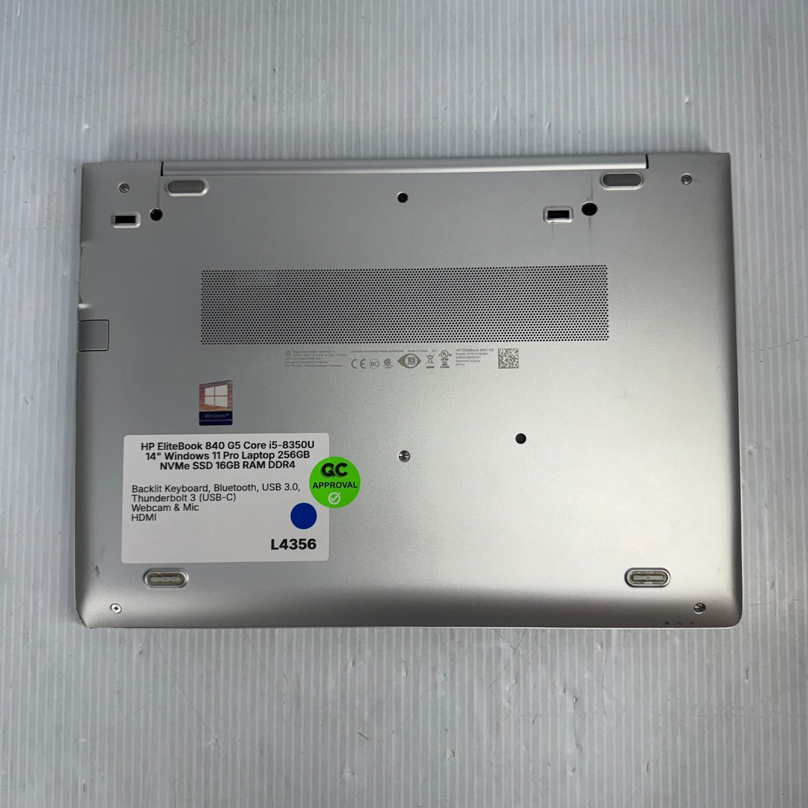 HP EliteBook 840 G5 i5-8350U 14″ Windows 11 Pro Laptop 256GB SSD 16GB *SEE PICS
