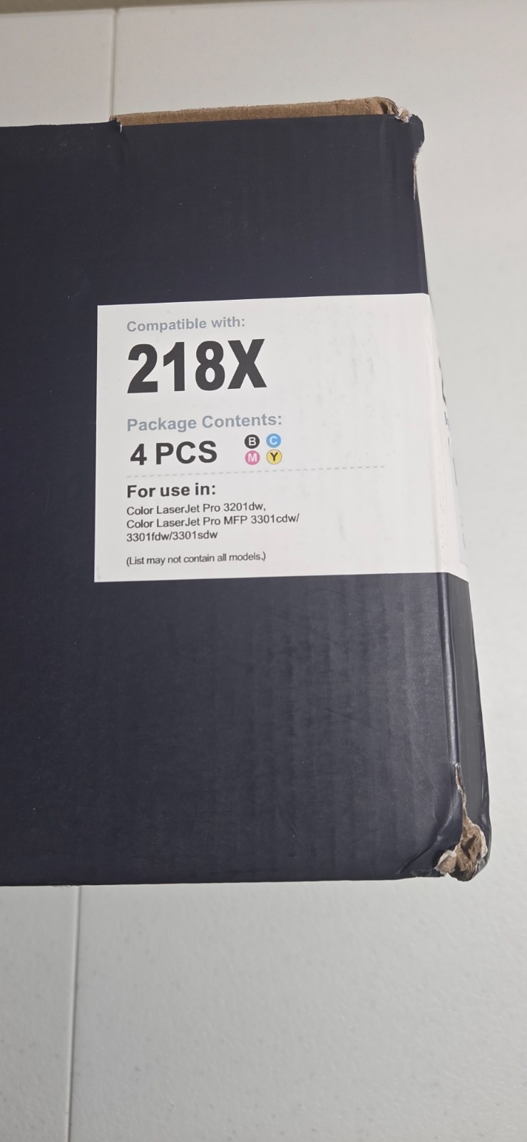 4 Pack 218X High Yield Toner With Chip for HP LaserJet Pro OPEN Box Sealed