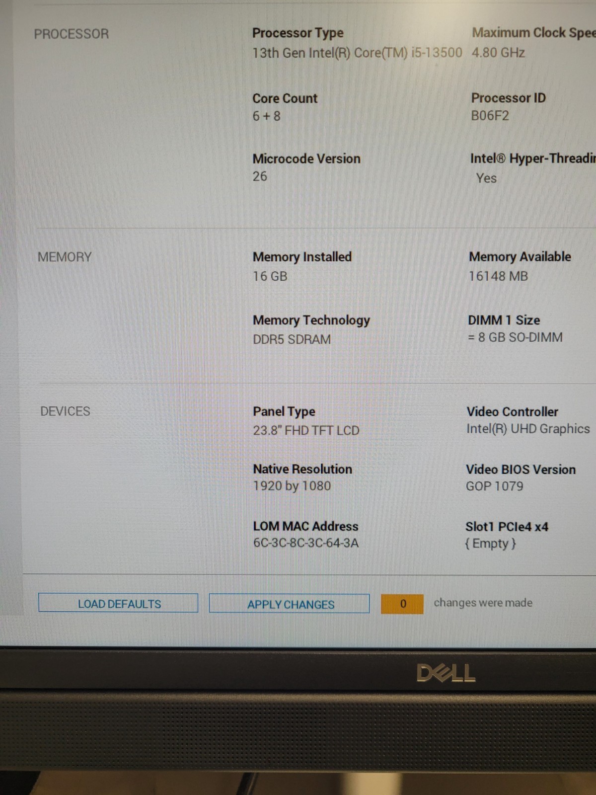 Dell OptiPlex 7410 AIO i5-13500 4.80GHz 16GB Ram 256GB SSD 23.8″FHD TOUCH SCREEN
