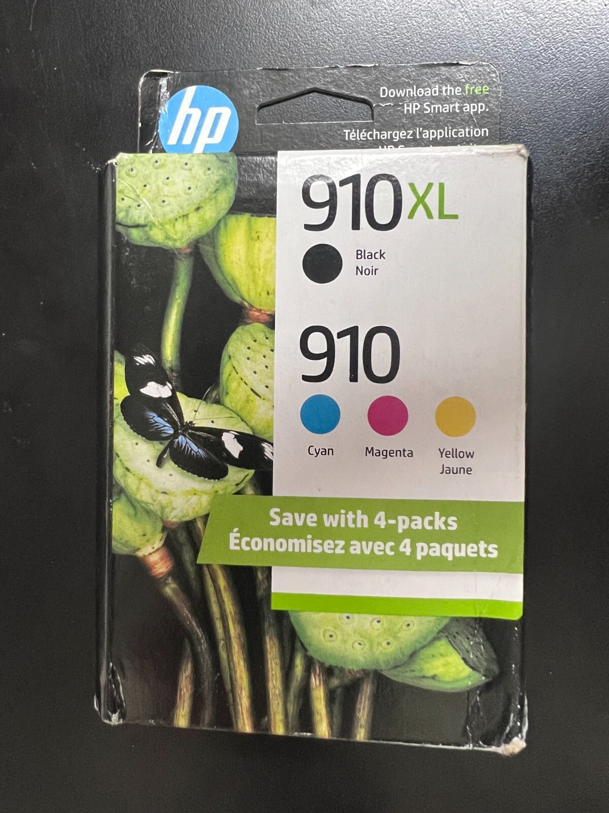 Genuine HP 910XL Black 910 C-M-Y Ink Cartridges 4 Packs 2027+ 9628