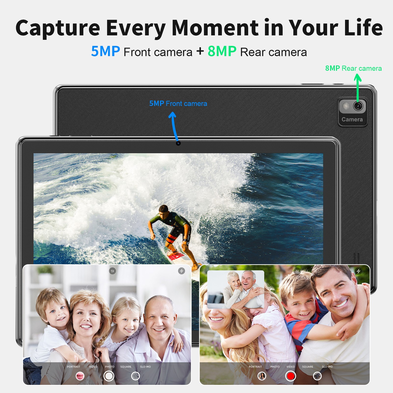 10.1″ WIFI Tablet Android 12 128GB Tablet Pad Dual-Core Netflix Dual Camera US