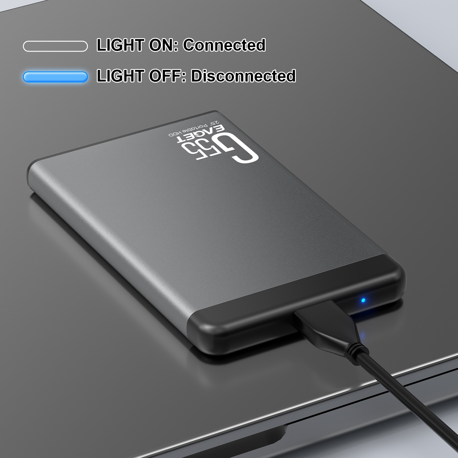 EAGET G55 500GB/1TB/2TB 2.5″ Portable External Hard Drive HDD-USB 3.0 for PC Mac